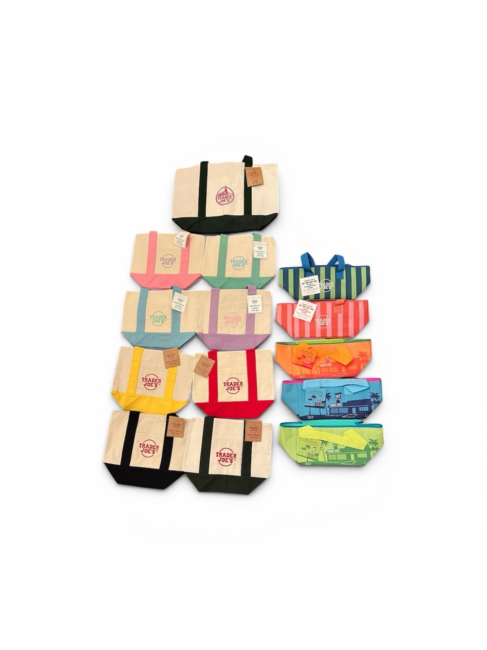 Trader Joe's Canvas Tote Bag set of 14